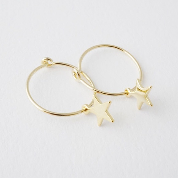 Gold Hoop Earrings with Charms | 14K Gold Filled - Picture 7 of 8